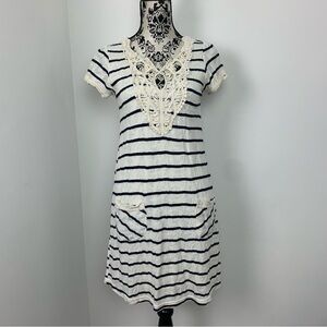 Vitnage 90s Y2K Yumi Striped Dress